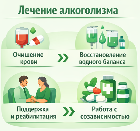 лечение алкоголизма в Коломне этапы